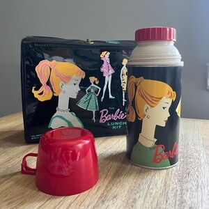 Vintage 1962 Collectible Mattel Barbie Thermos w/ Lunchbox Excellent Condition